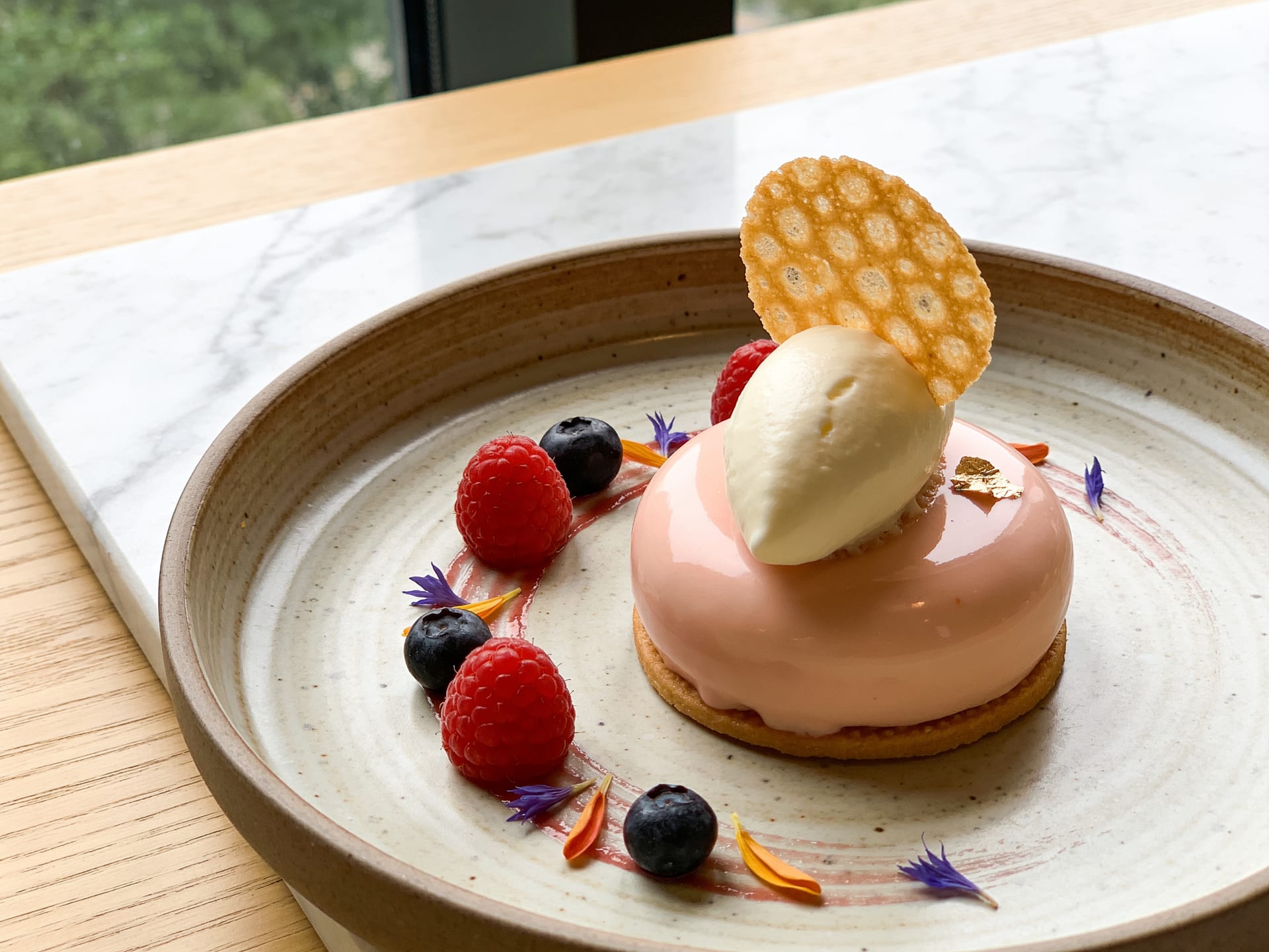 Le dessert dressé
